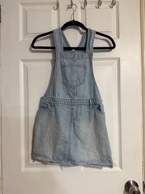 Place Light Blue Denim Overall Skirt for Kids